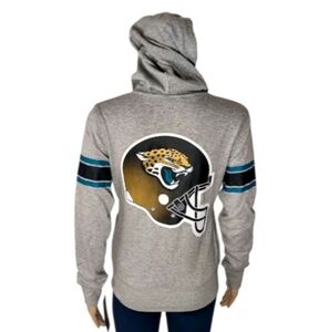 Jacksonville Jaguars Womens Juniors Hoodie Size Large 11/13 Sparkle Helmet Logo